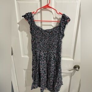 Torrid Black Floral Dress (off the shoulder)